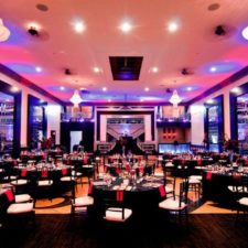 Image of The Allure black red ballroom where guests will enjoy the evening together