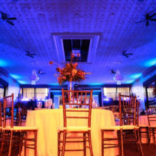 Image of Allure blue up lighting in wedding ballroom in Northwest Indiana