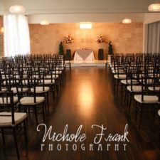 Image of ceremony site where brides and grooms welcome guests in Northern Indiana and Chicagoland's perfect indoor wedding venue